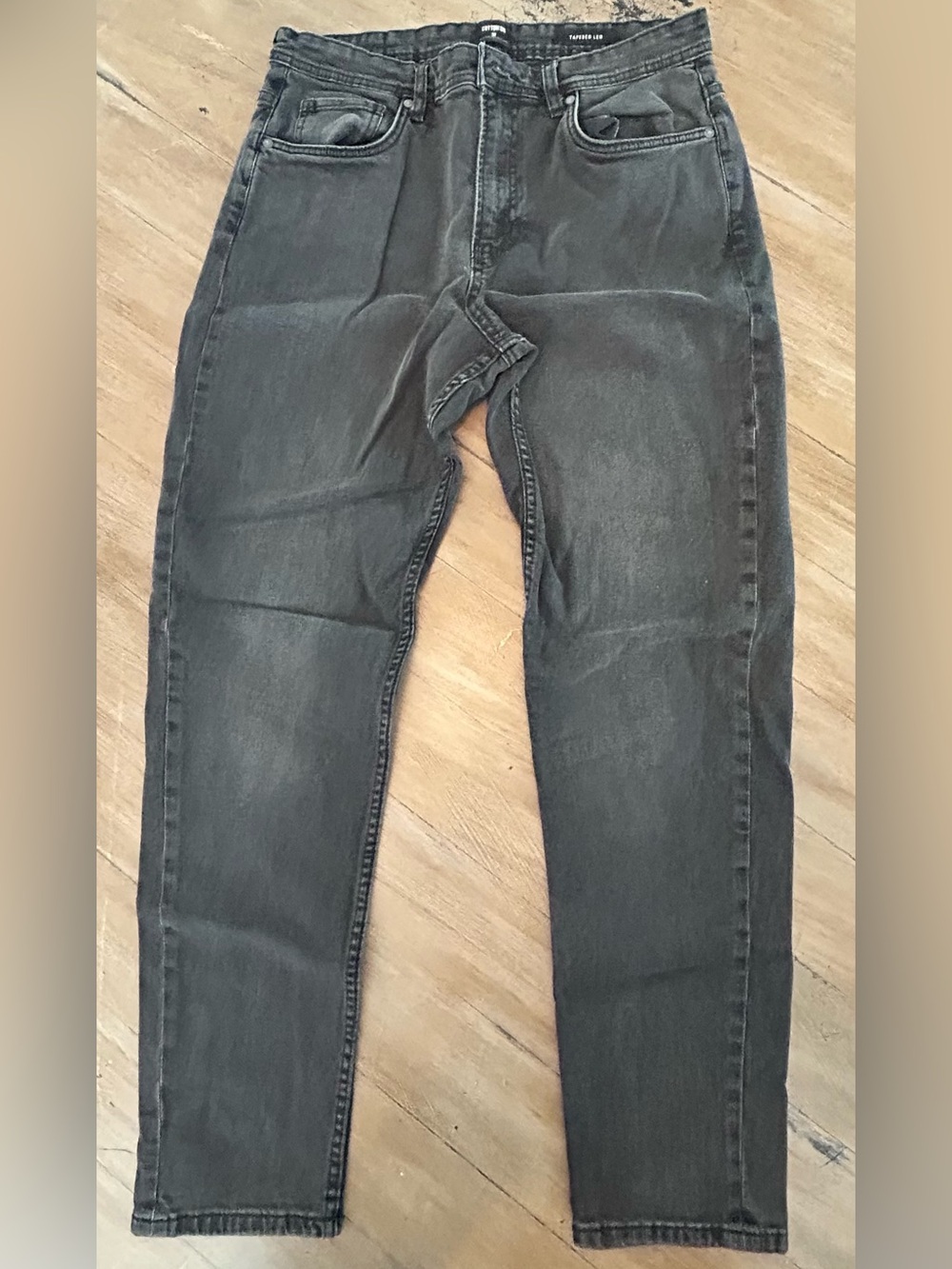 Cotton On Men's Slim Straight Jeans in Washed Black